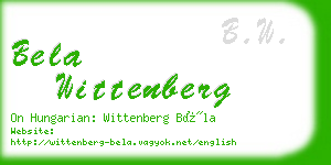 bela wittenberg business card